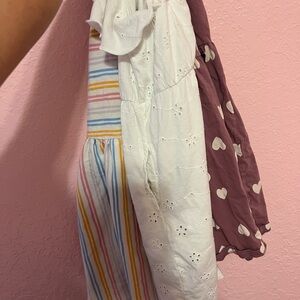 Colorful Striped and Heart Print Dresses